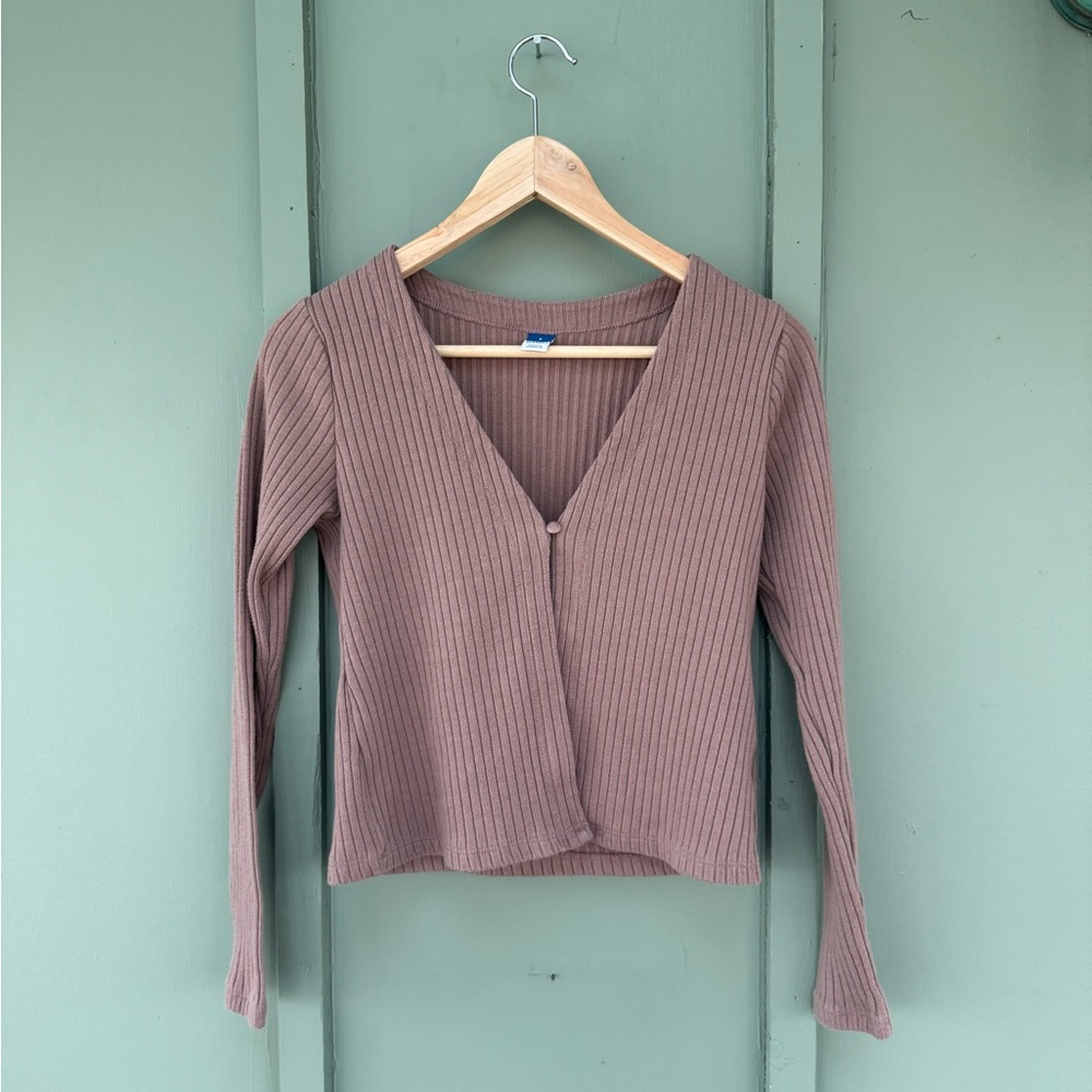Old Navy Brown Ribbed Cardigan